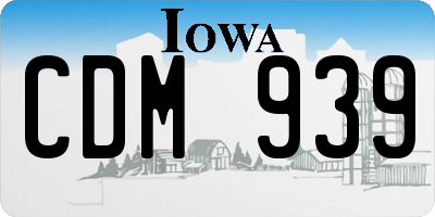 IA license plate CDM939