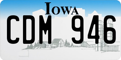 IA license plate CDM946