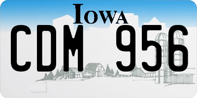 IA license plate CDM956