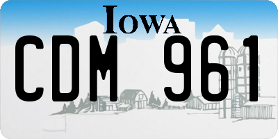 IA license plate CDM961