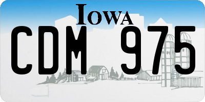 IA license plate CDM975