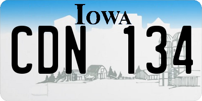 IA license plate CDN134