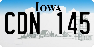 IA license plate CDN145