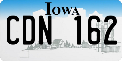 IA license plate CDN162
