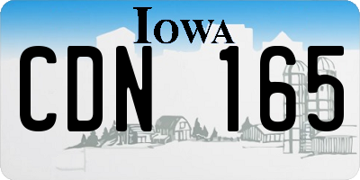 IA license plate CDN165