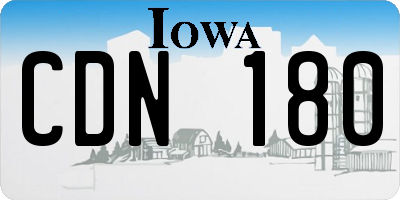 IA license plate CDN180