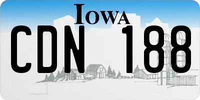 IA license plate CDN188