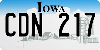 IA license plate CDN217