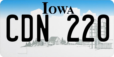 IA license plate CDN220
