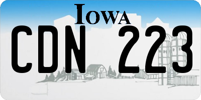 IA license plate CDN223