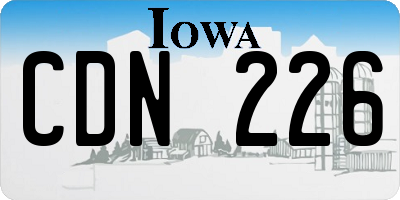 IA license plate CDN226