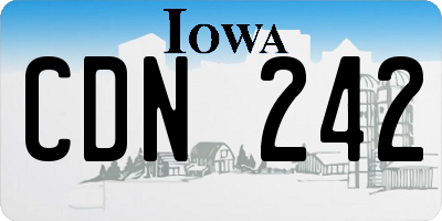IA license plate CDN242