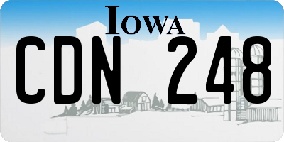IA license plate CDN248