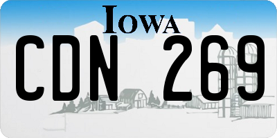 IA license plate CDN269