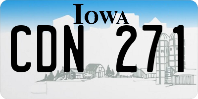 IA license plate CDN271