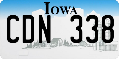 IA license plate CDN338