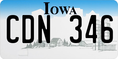 IA license plate CDN346