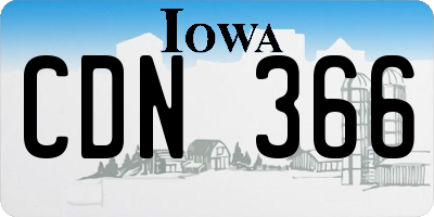 IA license plate CDN366