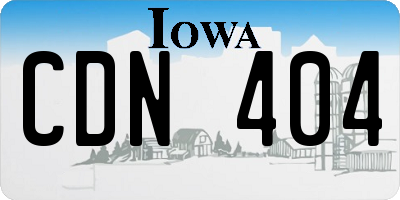 IA license plate CDN404