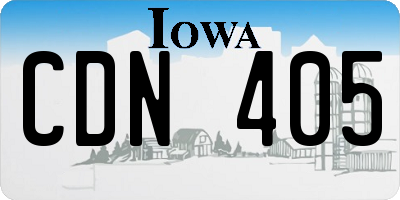 IA license plate CDN405