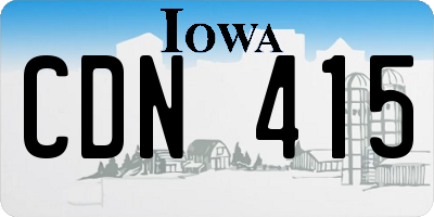 IA license plate CDN415