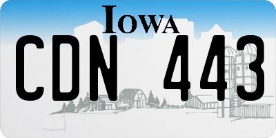 IA license plate CDN443