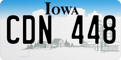 IA license plate CDN448