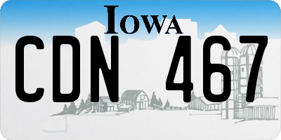 IA license plate CDN467