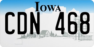 IA license plate CDN468