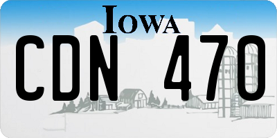 IA license plate CDN470
