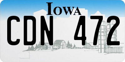 IA license plate CDN472