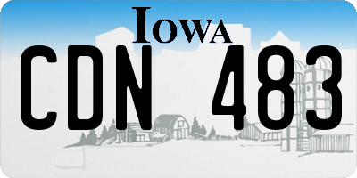 IA license plate CDN483