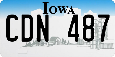 IA license plate CDN487