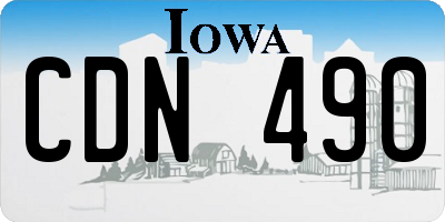 IA license plate CDN490