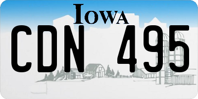 IA license plate CDN495