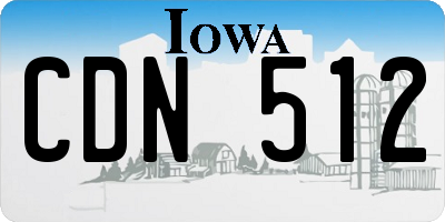 IA license plate CDN512