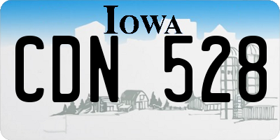 IA license plate CDN528