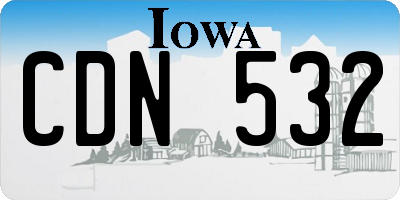 IA license plate CDN532