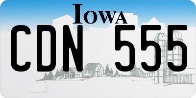 IA license plate CDN555