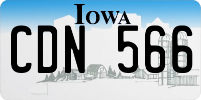 IA license plate CDN566