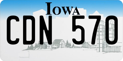 IA license plate CDN570