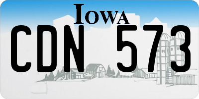 IA license plate CDN573