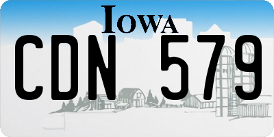 IA license plate CDN579