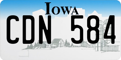 IA license plate CDN584