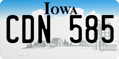 IA license plate CDN585