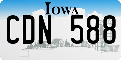 IA license plate CDN588