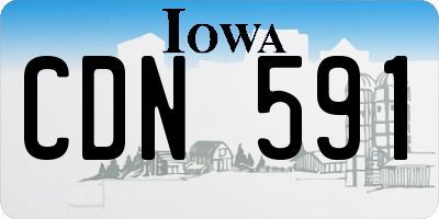 IA license plate CDN591