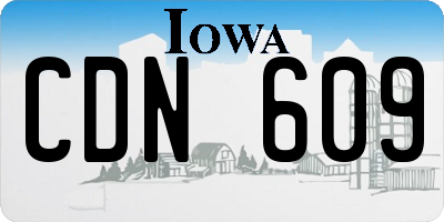 IA license plate CDN609