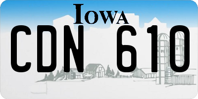 IA license plate CDN610