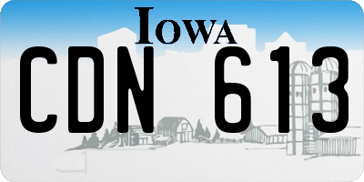 IA license plate CDN613